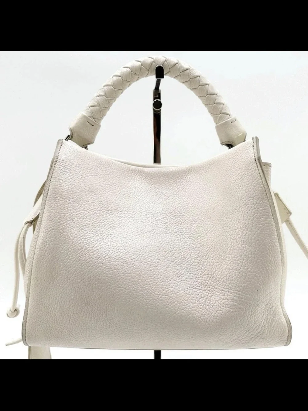 Mulberry Cream Braided-Handle Crossbody Bag